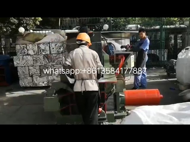 WANSHIDA 160ton turn out metal baler working in our customer's yard