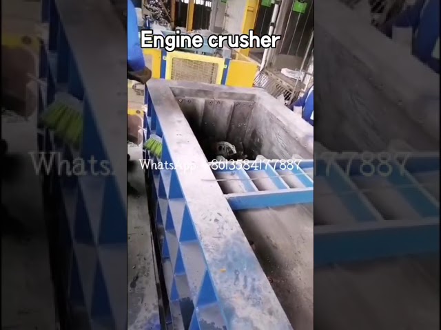 High Efficiency Steel Scrap Shredder Machine , Engine Crusher Machine 1 - 2m3 / H Capacity