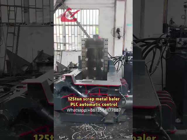 WANSHIDA Hydraulic  Scrap Metal Baler Compactor Turn out type PLC automatic control
